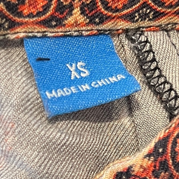 ANTHROPOLOGIE FARM RIO Women’s Black Boho Print Viscose Harem Pants Size XS - Picture 4 of 6